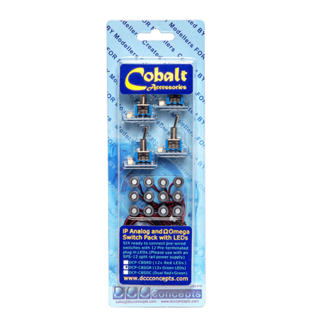 Cobalt iP Analogue and Omega Switch Pack with LEDs (GREEN)