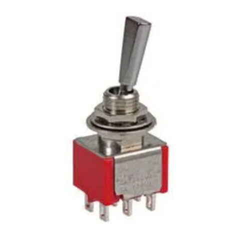 PANEL MOUNT FLAT BLADED TOGGLE SWITCH DPDT ON-ON Model Railway Electronics