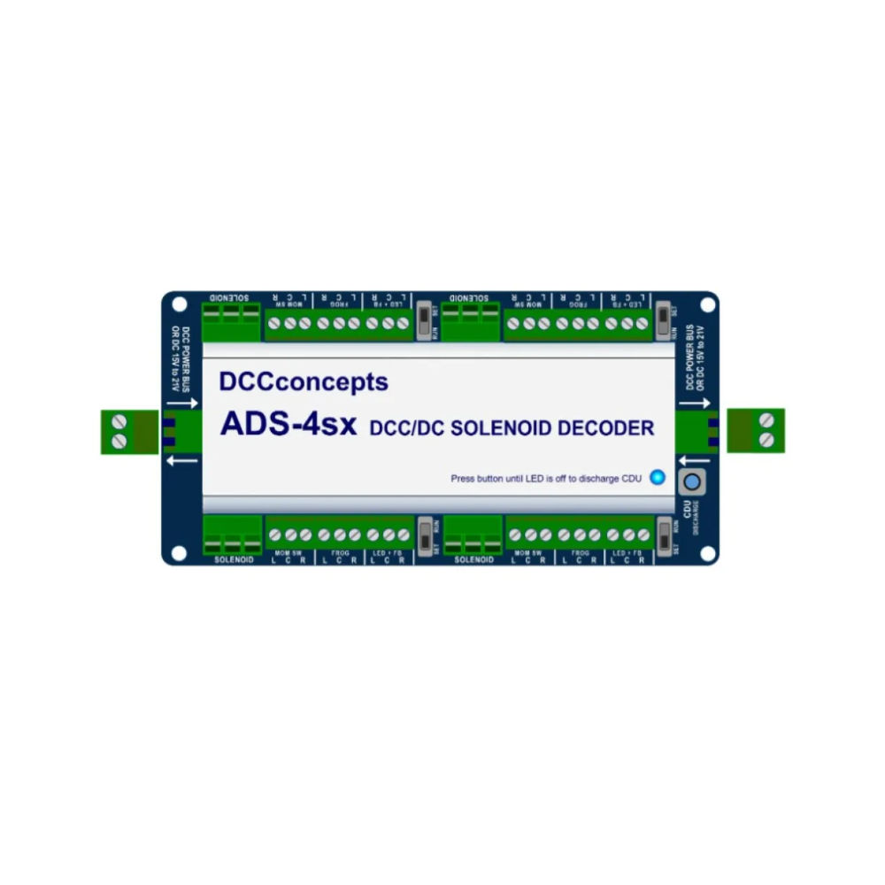 DCD-ADS-4sx 4 Channel Solenoid Point Motor Decoder with Protective Case
